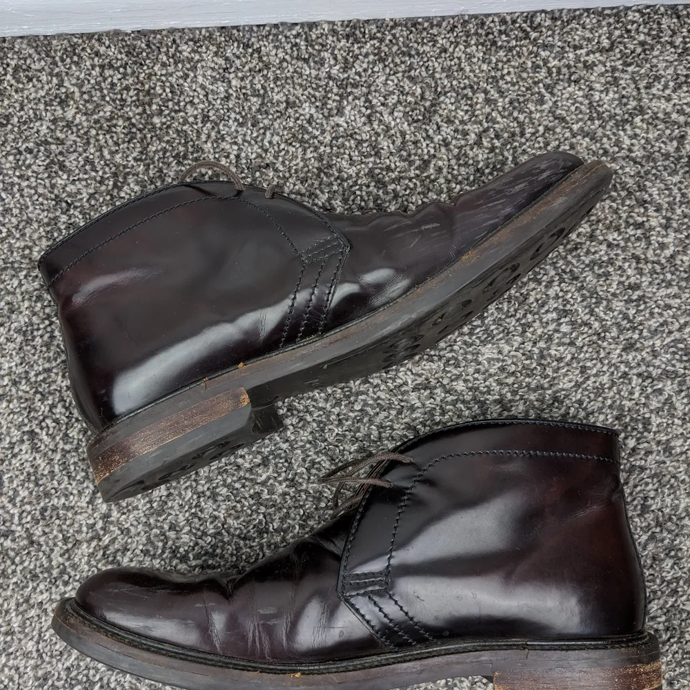 J Crew Chukka Boots Leather Ankle Brown Mens Size 11.5 89021 Romania Made